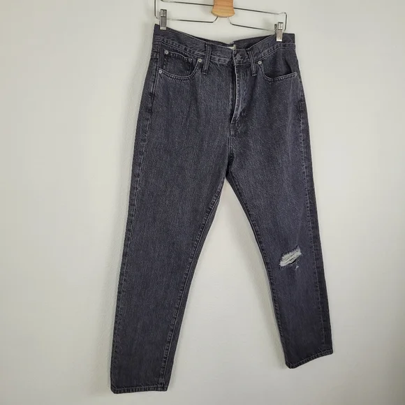 Madewell the perfect vintage black distressed jeans - Picture 12 of 15
